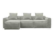 Riley Apt Toorak Pebble Sofa - 3 Seater Chaise color Toorak Pebble