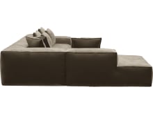 Riley Tribute Walnut Modular Sofa - Arm, 2x Armless, Corner, Left Terminal color Tribute Walnut