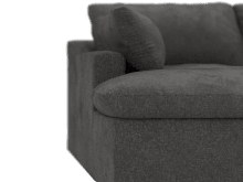 Retreat California Charcoal Chaise Sofa - 3 Seater color California Charcoal