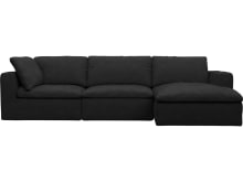 Cloud Deep California Charcoal Modular Sofa - 3 Seater Chaise color California Charcoal