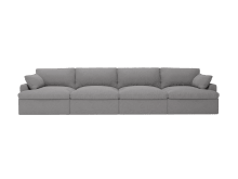 Retreat View Steel Modular Sofa - 4 Piece color View Steel