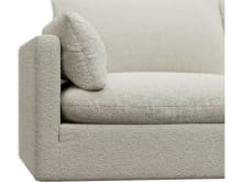 Willow Boucle Ivory Corner Sofa - 4 Seater RAF Terminal color Boucle Ivory