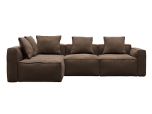 Riley Apt Muse Chocolate Corner Sofa - 4 Seater LAF Terminal color Muse Chocolate