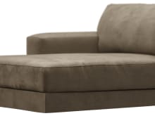 Monica Tribute Walnut Left Arm Facing Chaise Module color Tribute Walnut