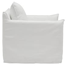 Como Linen Occasional Chair Cover Pure White - 1 Seater color Linen Pure White