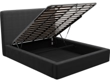 Felix Gas Lift Bed Plaza Flint Grey color Plaza Flint Grey