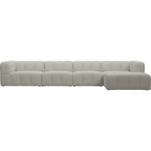 Lucello California Ivory Modular Sofa with Ottoman - 5 Piece color California Ivory