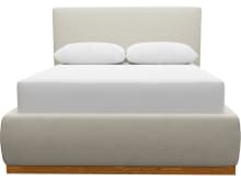 Haven Dark Gas Lift Bed Muse Flax color Muse Flax