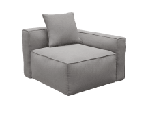 Riley Apt View Steel Right Arm Facing Chair Module color View Steel