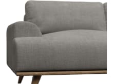 Dane Isla Soft Grey Chaise Sofa - 3 Seater color Isla Soft Grey