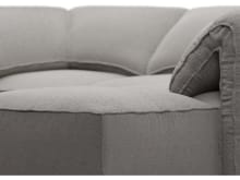 Kai Boucle Pumice Modular Sofa - 4 Seater and Ottoman color Boucle Pumice