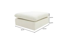 Ludlow California Ivory Ottoman color California Ivory