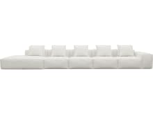Riley Tribute Ice Modular Sofa - 1x Arm, 4x Armless, 1x Left Terminal color Tribute Ice