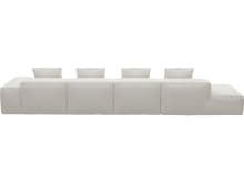 Riley Tribute Ice Modular Sofa - 1x Arm, 3x Armless, 1x Left Terminal color Tribute Ice