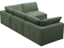 Cloud Deep Tribute Dark Jade Modular Sofa - 4 Piece color Tribute Dark Jade