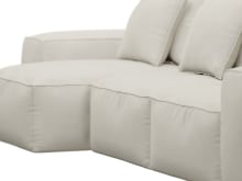 Riley Toorak Pearl Modular Sofa - 3 Seater Chaise color Toorak Pearl
