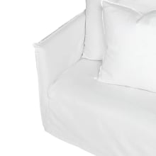 Como Linen Standard Sofa White - 2.5 Seater color Linen White