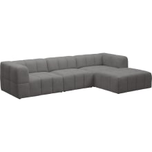 Lucello California Slate Modular Sofa with Ottoman - 4 Piece color California Slate