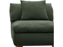 Tully Muse Forest Armless Sofa Chair Module color Muse Forest