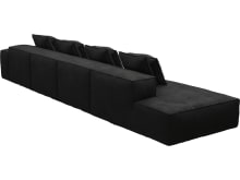 Riley California Charcoal Modular Sofa - 1x Arm, 3x Armless, 1x Left Terminal color California Charcoal