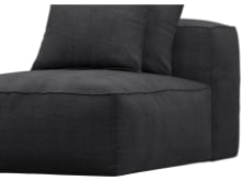 Riley Plaza Flint Grey Module Chaise color Plaza Flint Grey