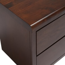 Calypso Bedside Table Chocolate - 2 Drawer color Chocolate