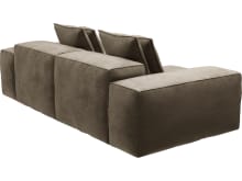 Riley Tribute Walnut Modular Sofa - 2 Seater Chaise color Tribute Walnut