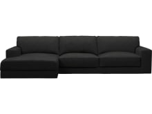 Monica California Charcoal Chaise Sofa - 3 Seater color California Charcoal