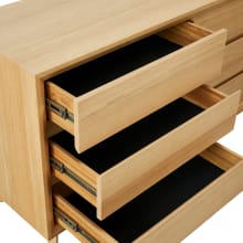 Morgan Oak Dresser - 6 Drawer color Natural