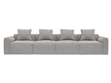 Riley Apt View Steel Sofa - 4 Seater color View Steel