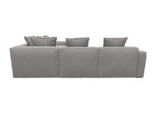 Riley Apt View Steel Corner Sofa - 5 Seater color View Steel