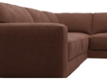 Monica Muse Rust Corner Sofa - 5 Seater color Muse Rust