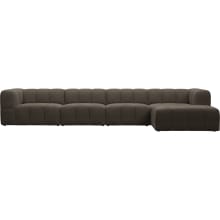 Lucello Muse Mink Modular Sofa with Ottoman - 5 Piece color Muse Mink