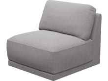 Emily Armless Chair Module View Steel color View Steel