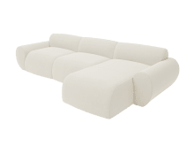 Malmo Muse Flax Chaise Sofa - 3 Seater color Muse Flax