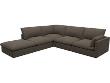 Willow Muse Mink Modular Sofa - 5 Seater LAF Terminal color Muse Mink