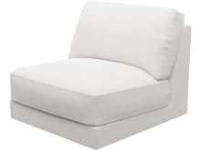 Monica Noa Fog Armless Sofa Chair Module color Noa Fog
