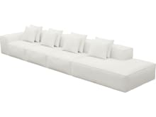 Riley Tribute Shell Modular Sofa - 1x Arm, 3x Armless, 1x Right Terminal color Tribute Shell