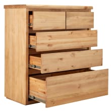 Calypso Tallboy Nutmeg - 5 Drawer color Nutmeg