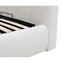 Capri Gas Lift Bed Muse Flax color Muse Flax