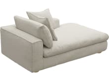 Tully Boucle Ivory Chaise Right Arm Facing Module color Boucle Ivory
