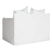 Como Linen Darling Chair Cover Pure White - 1.5 Seater color Linen Pure White