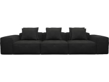 Riley California Charcoal Modular Sofa - 3 Seater color California Charcoal