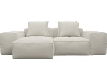 Riley Toorak Pearl Modular Sofa - 2 Seater Chaise color Toorak Pearl