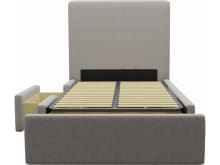 Aria Boucle Pumice Left Drawer Storage Bed color Boucle Pumice