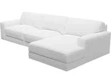 Monica Noa Fog Chaise Sofa - 3 Seater color Noa Fog