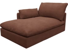 Willow Muse Rust Chaise Left Arm Facing Sofa Module color Muse Rust