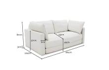 Porter Noa Fog 2-Seater Sofa Bed color Noa Fog