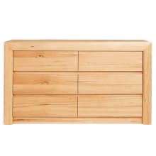 Bellambi Natural Messmate Dresser - 6 Drawer color Natural