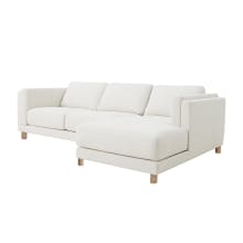 Hayes California Ivory Chaise Sofa - 3 Seater color California Ivory